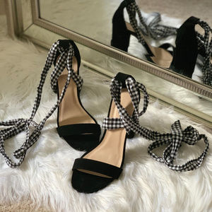 Black Gingham Heels